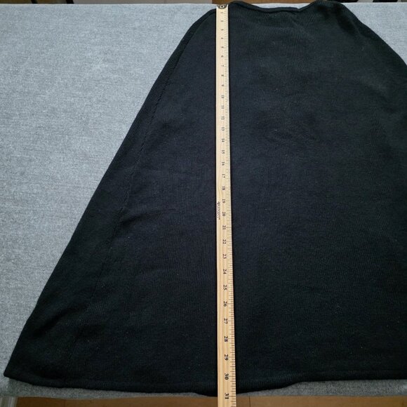 Banana Republic Merino Wool Cape XS Black Buttons Oversized Slouchy Goth Witchy - Picture 9 of 13